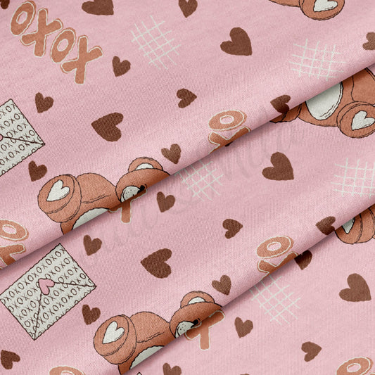 100% Cotton Fabric By the Yard Printed in USA Cotton Sateen - Cotton CTN1231 Valentine's Day