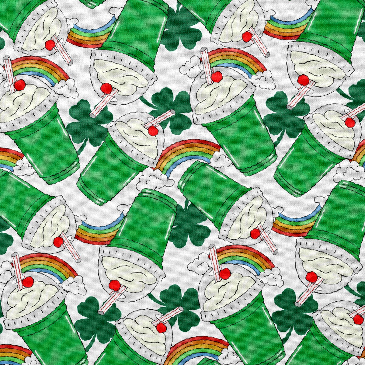 100% Cotton Fabric By the Yard Printed in USA Cotton Sateen - Cotton CTN1242 St. Patrick's Day