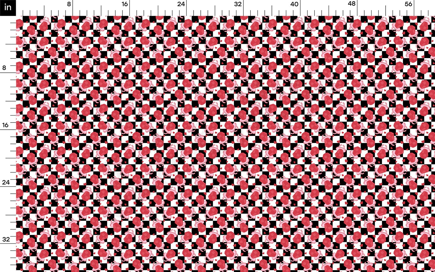 100% Cotton Fabric By the Yard Printed in USA Cotton Sateen - Cotton CTN1243 Valentine's Day