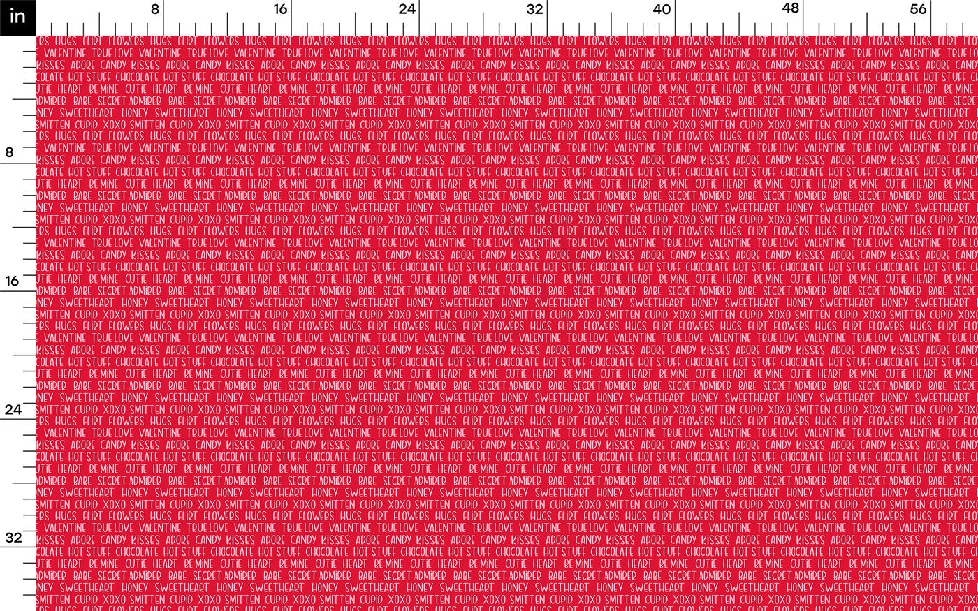 100% Cotton Fabric By the Yard Printed in USA Cotton Sateen - Cotton CTN1244 Valentine's Day