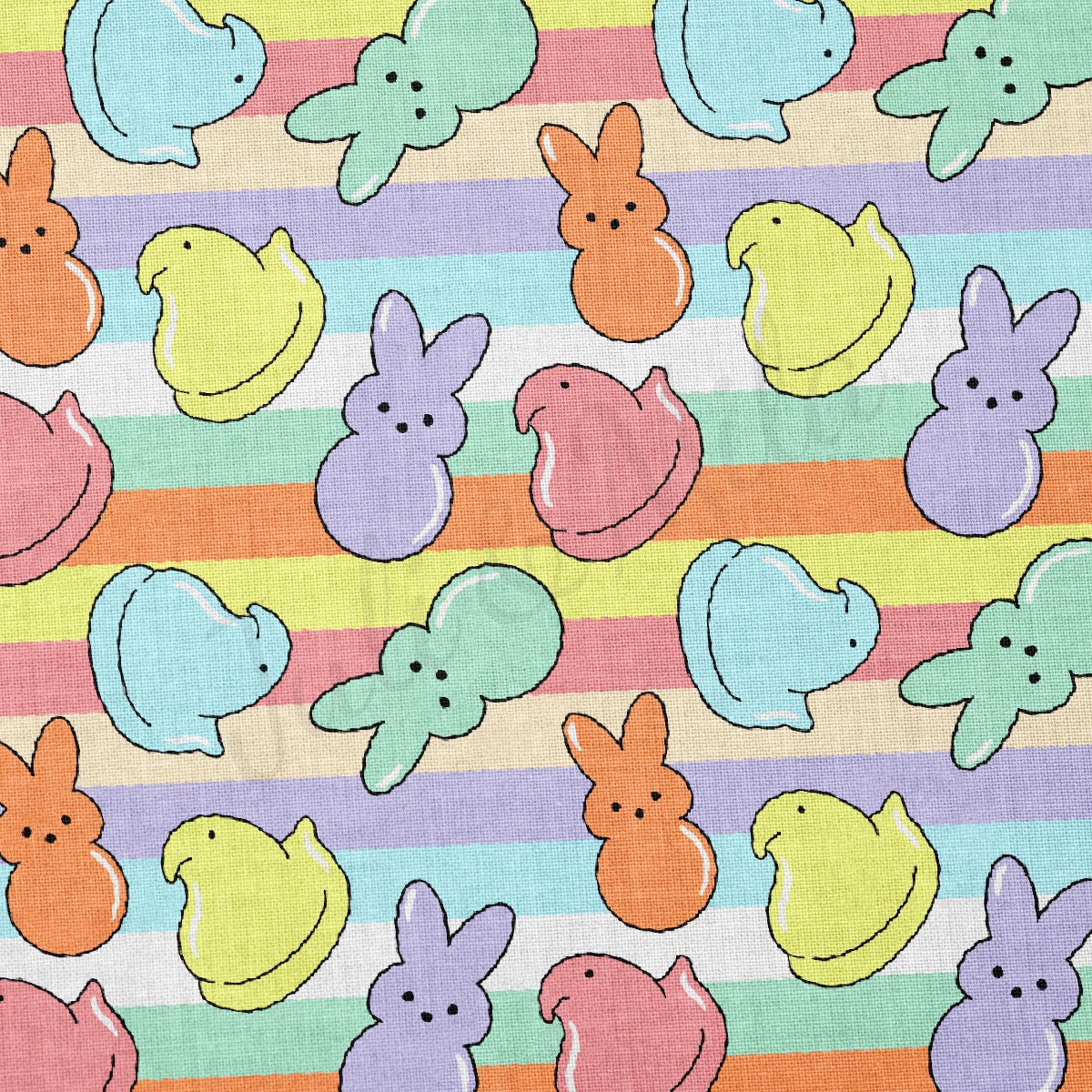 100% Cotton Fabric By the Yard Printed in USA Cotton Sateen - Cotton CTN1257 Easter