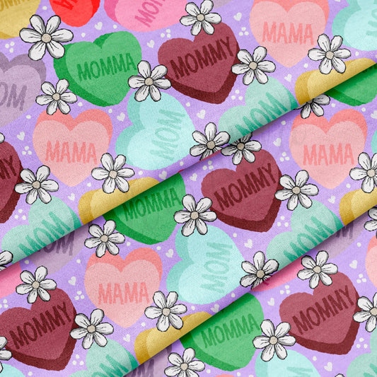 100% Cotton Fabric By the Yard Printed in USA Cotton Sateen - Cotton CTN1263 Valentine's Day