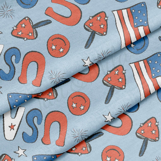 100% Cotton Fabric By the Yard Printed in USA Cotton Sateen - Cotton CTN1229