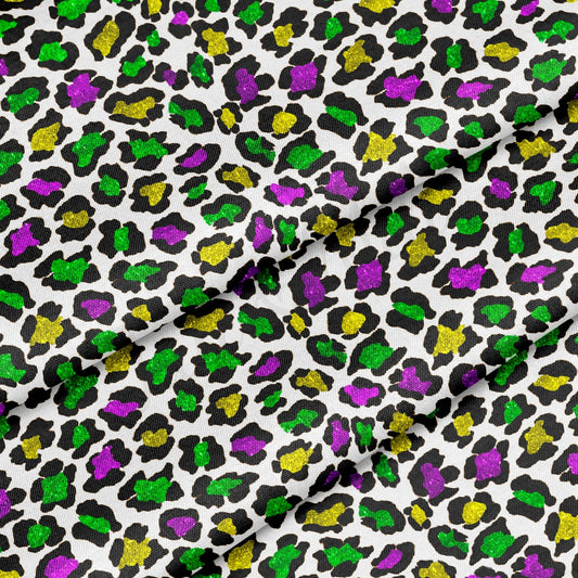 100% Cotton Fabric By the Yard Printed in USA Cotton Sateen - Cotton CTN1360 Mardi Gras