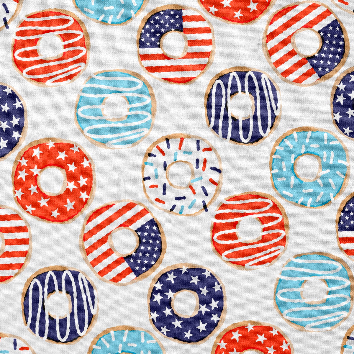 100% Cotton Fabric By the Yard Printed in USA Cotton Sateen - Cotton CTNPT59 4th of July