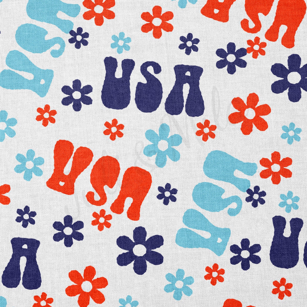 100% Cotton Fabric By the Yard Printed in USA Cotton Sateen - Cotton CTNPT60 4th of July