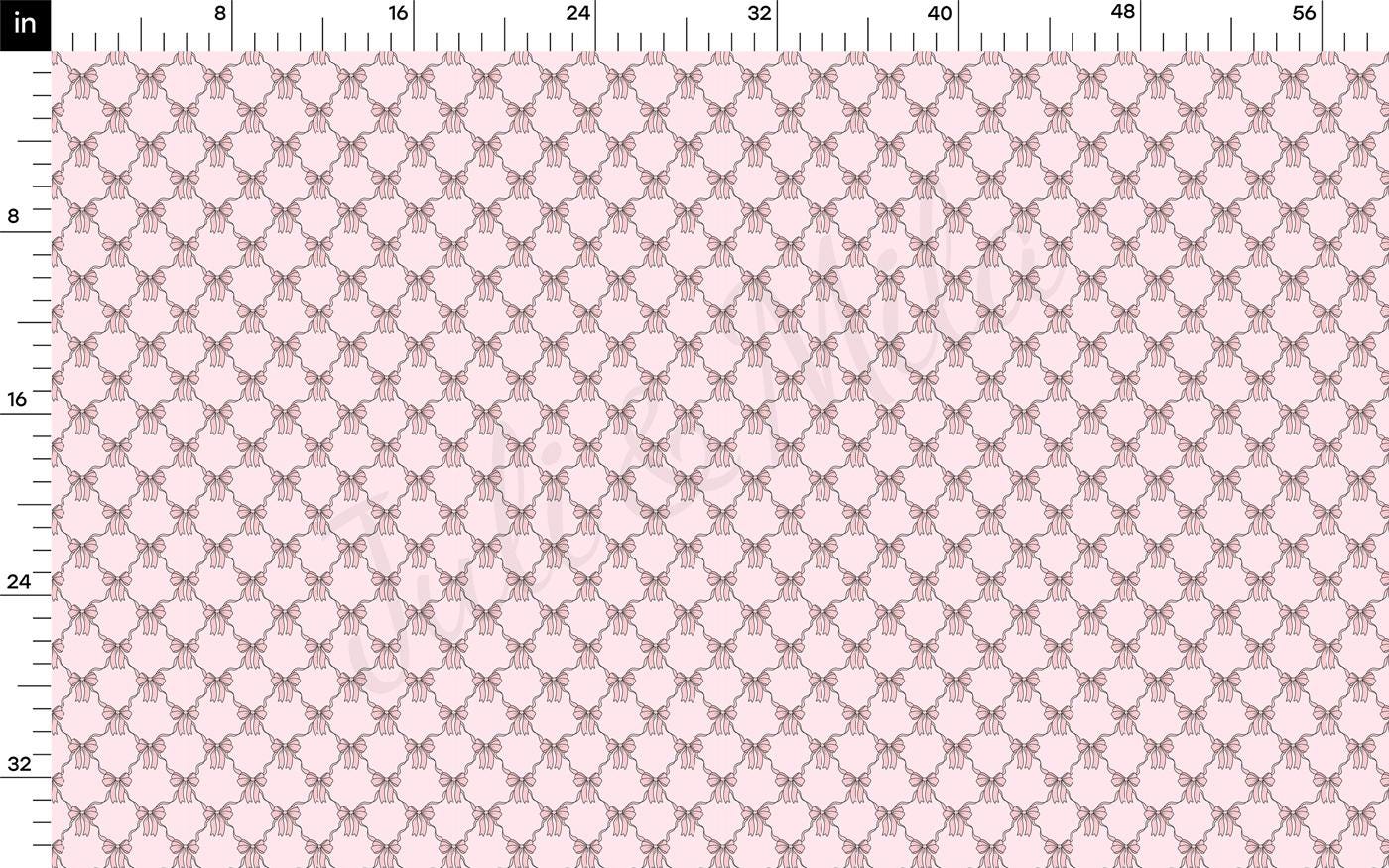 a ruler with a pink pattern on it