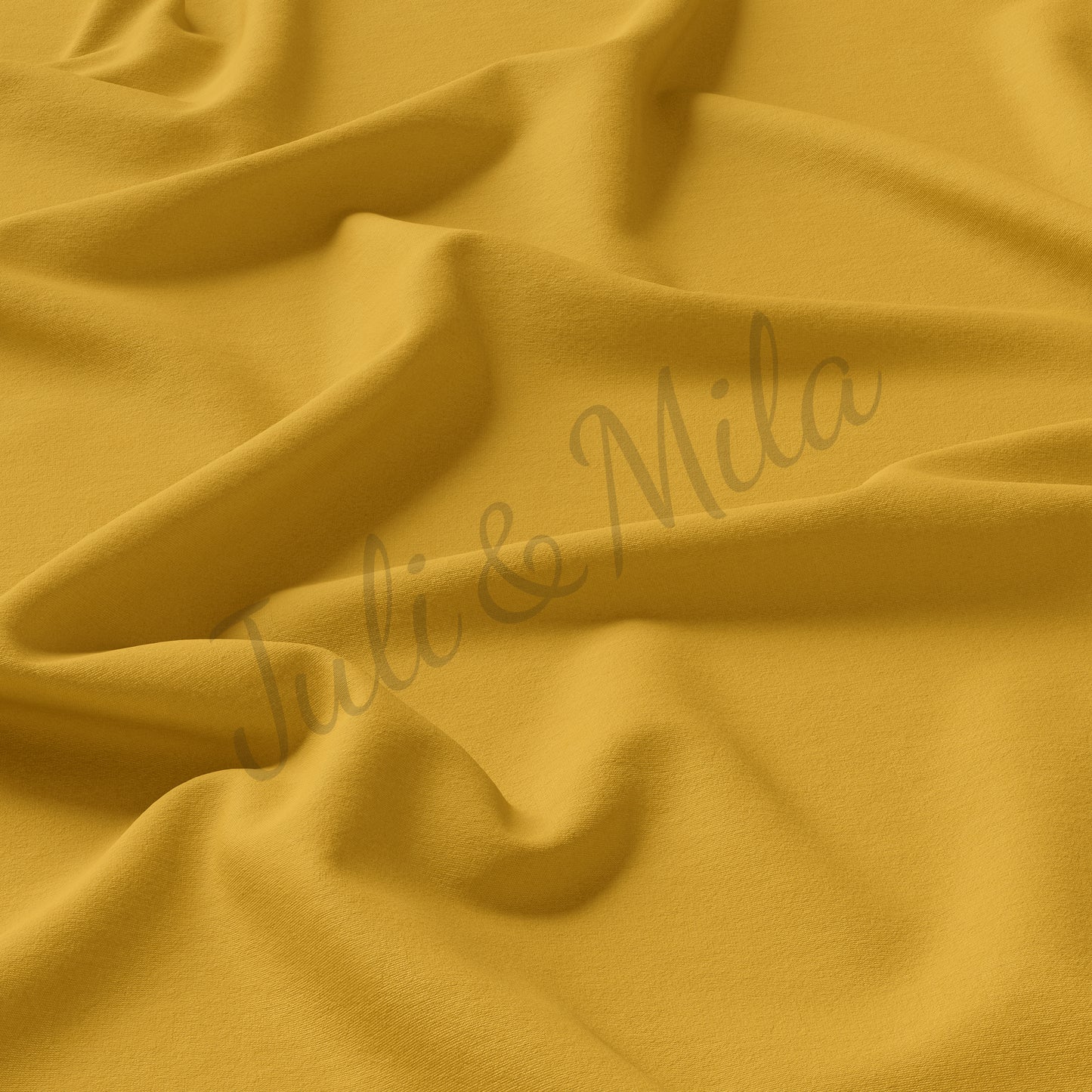 Mustard Double Brushed Polyester Fabric