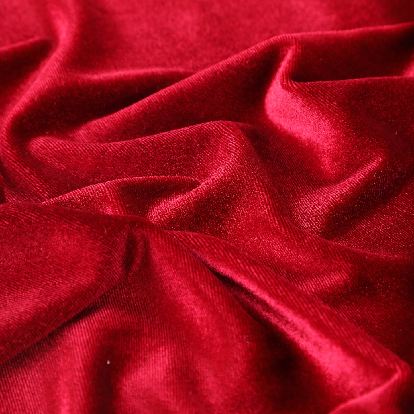 Red Stretchy Velvet Fabric