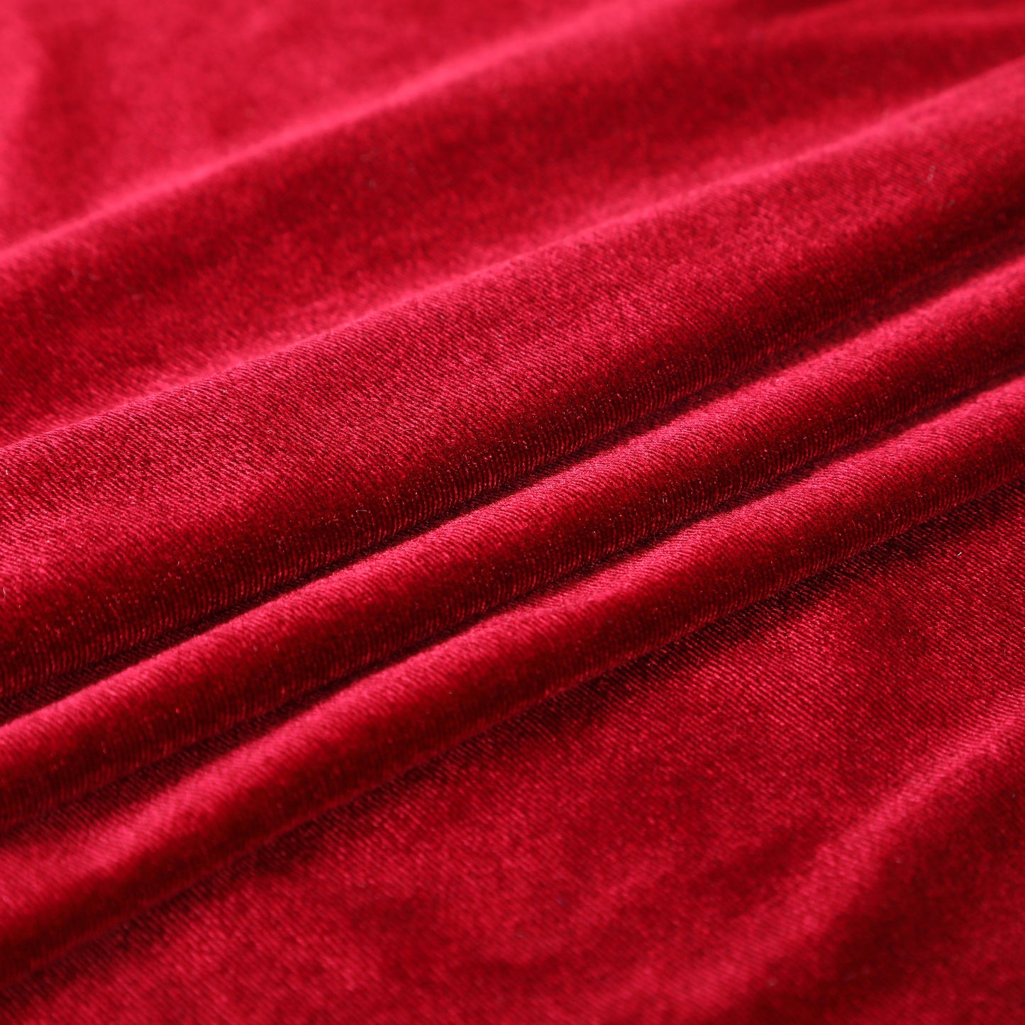 Red Stretchy Velvet Fabric