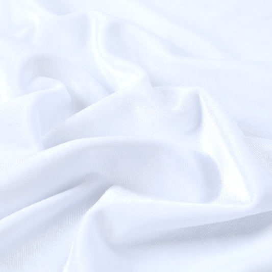 White Velvet Stretchy Velvet Fabric