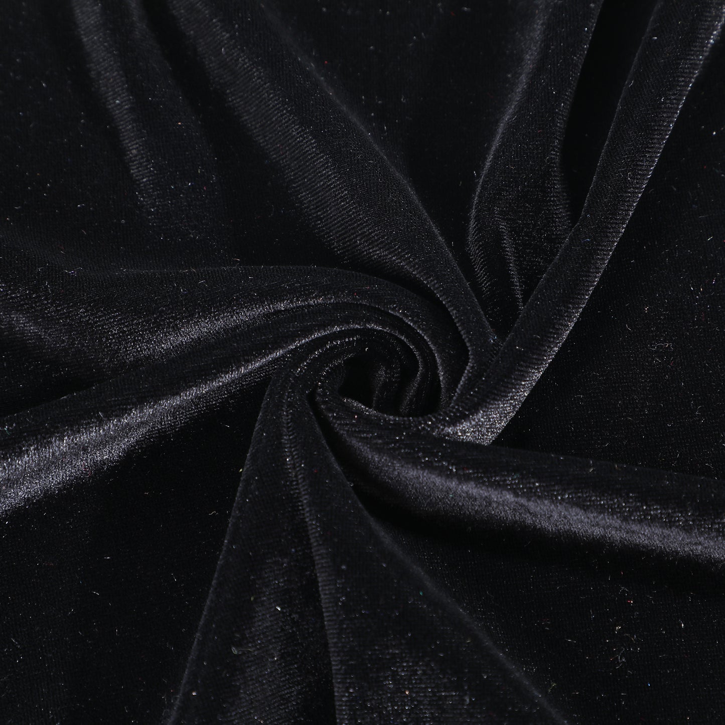 Black Stretchy Velvet Fabric