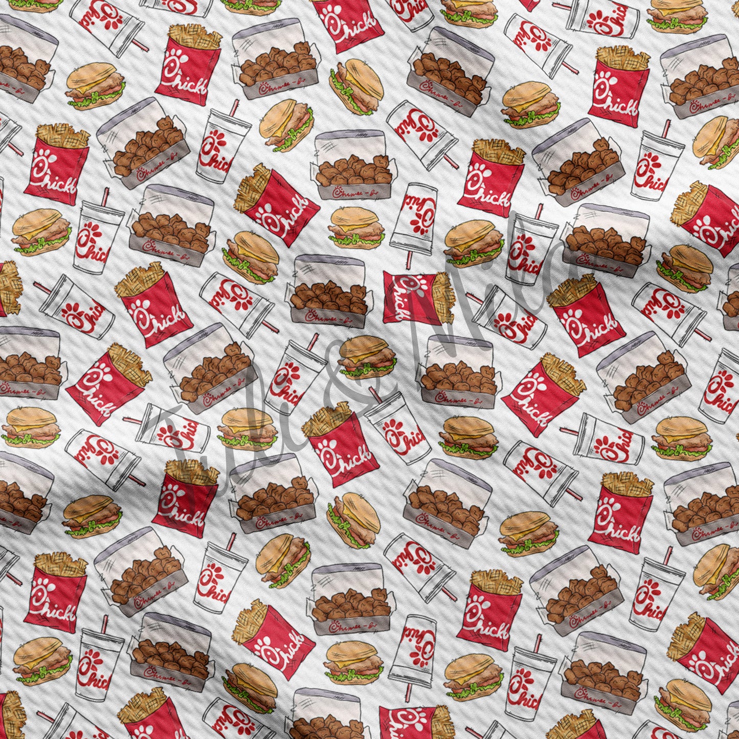 Printed Liverpool Bullet Textured Fabric