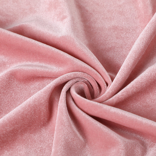 Dusty pink Stretchy Velvet Fabric