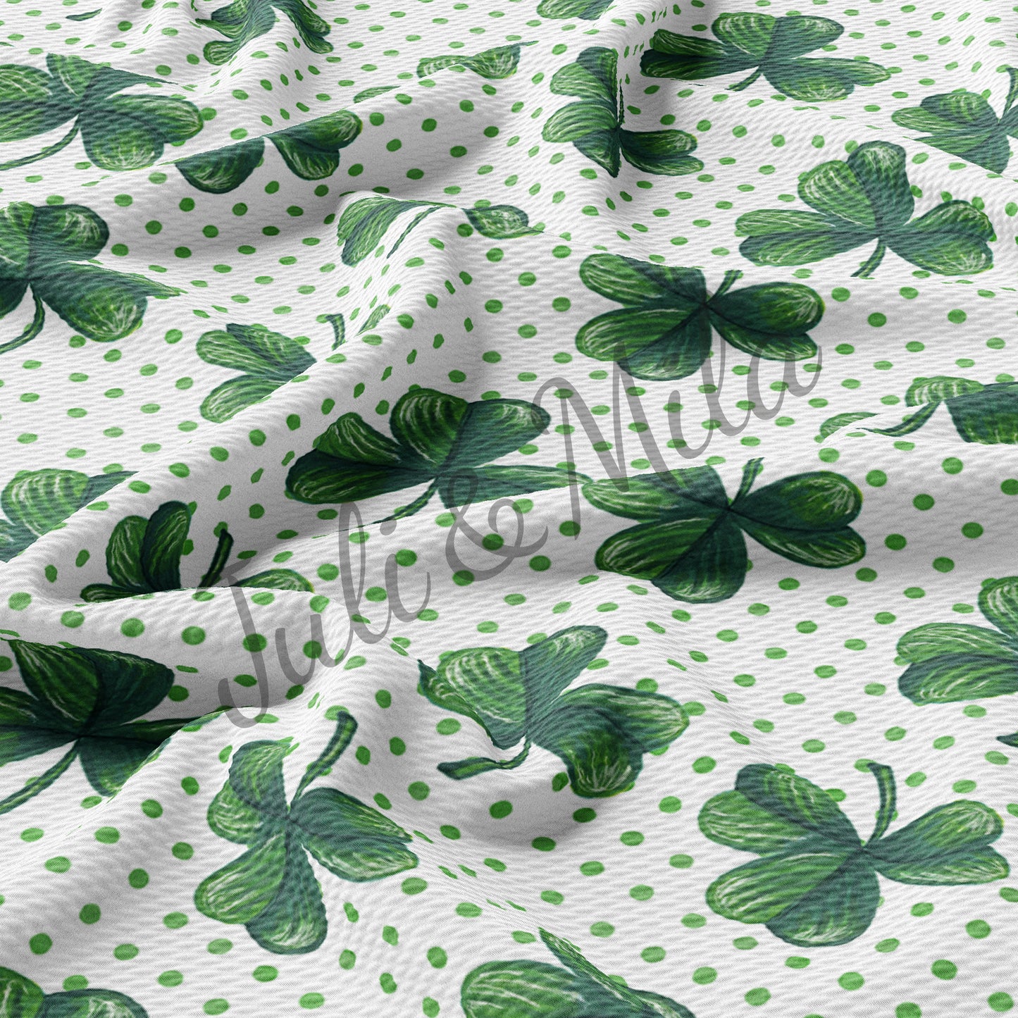 st Patrick’s day Printed Liverpool Bullet Textured Fabric (p10)