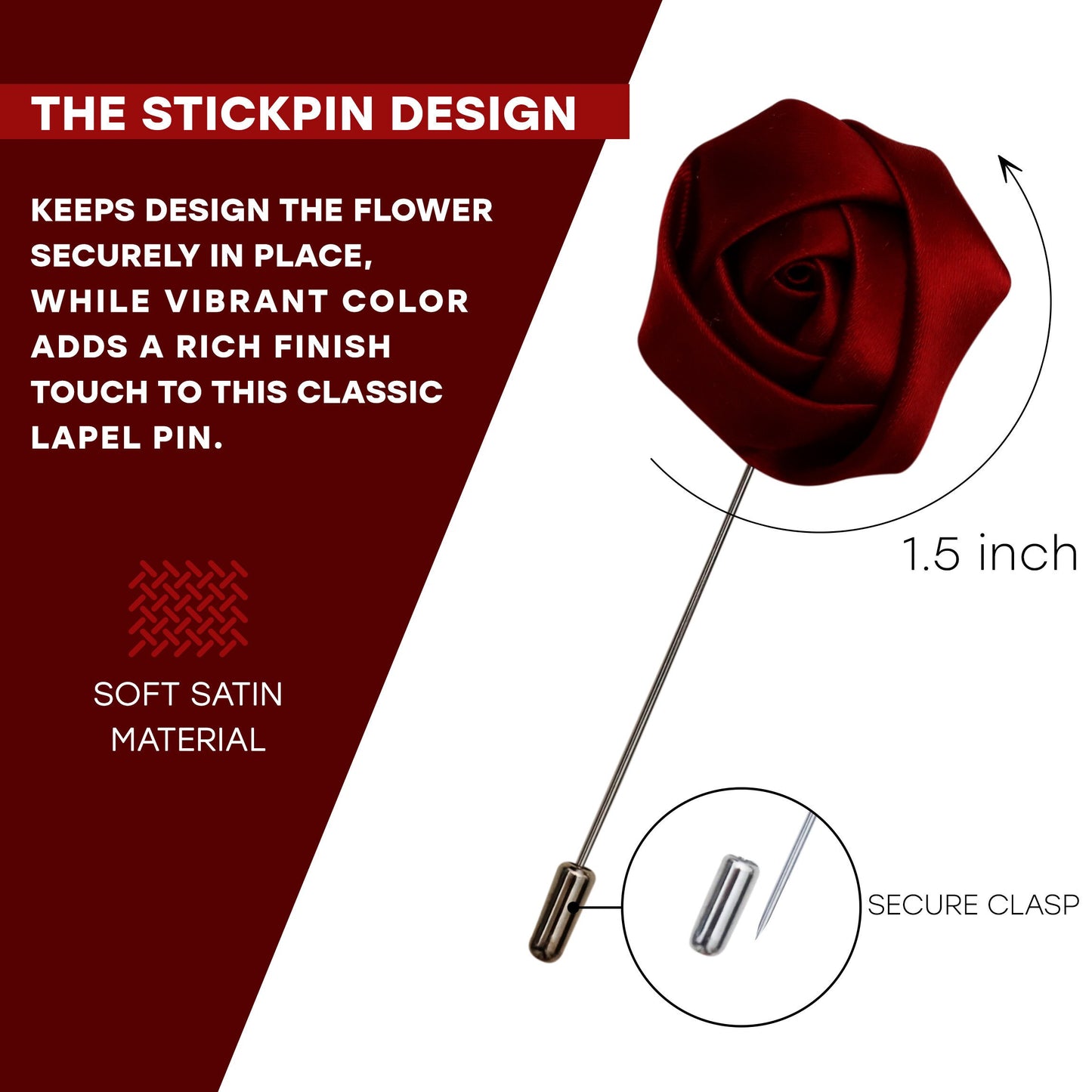 Flower Lapel Pin, Burgundy Lapel Pin, Lapel Pin, Wedding Lapel Pin, Men Lapel Pin, Lapel Flower, Wedding Boutonniere, Gift, Men's Lapel