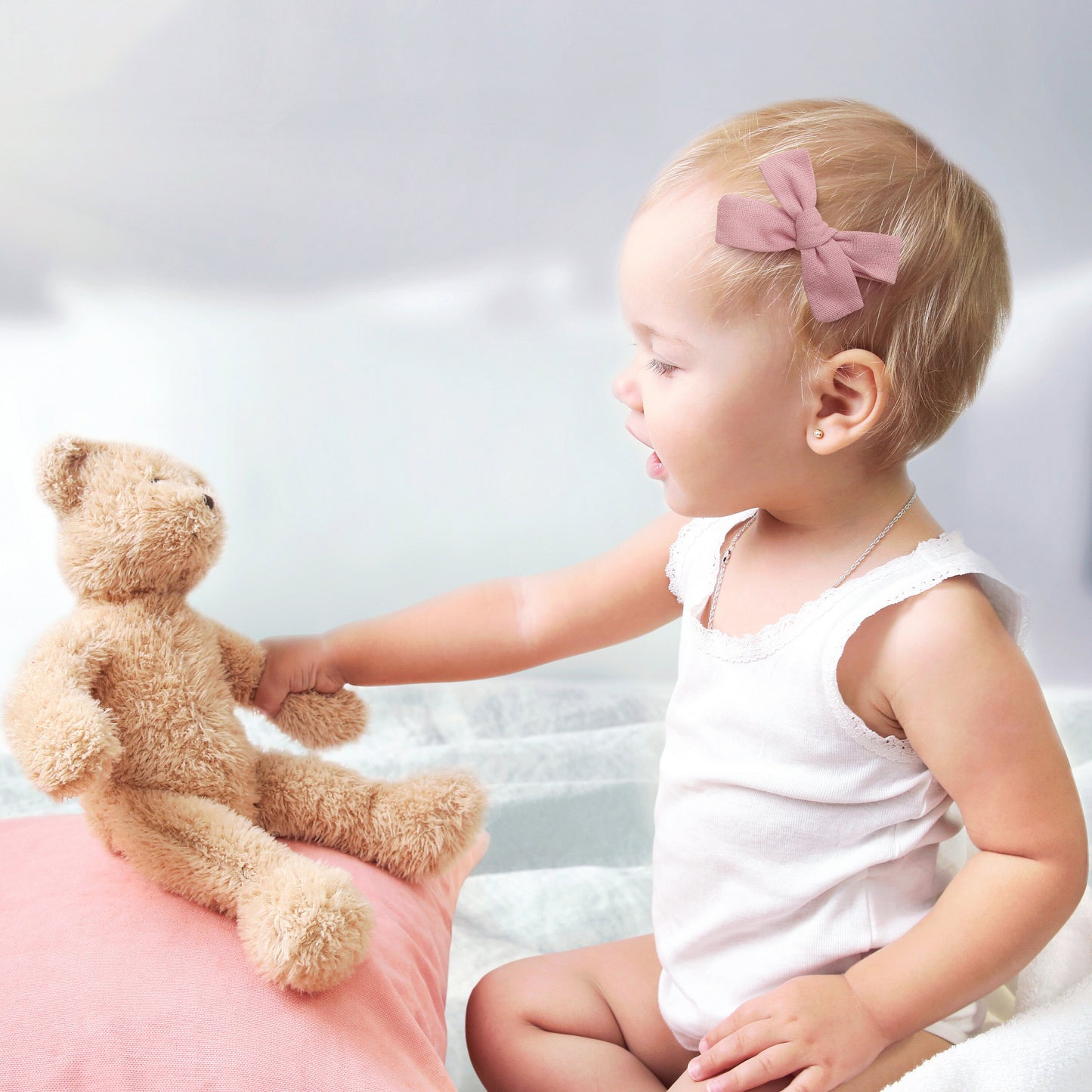 Linen hair bow clips bows for toddlers girls, school bow bows hair clips for girls barrettes alligator clip