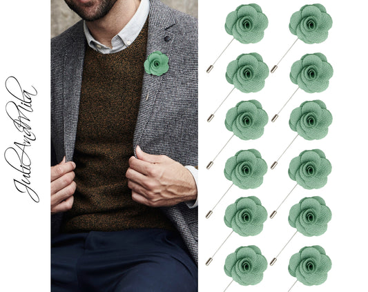 Mint Flower Lapel Pin, Lapel Pin, Lapel Pin, Tulle, Wedding Lapel Pin, Men Lapel Pin, Lapel Flower, Wedding Boutonniere, Gift, Men's Lapel