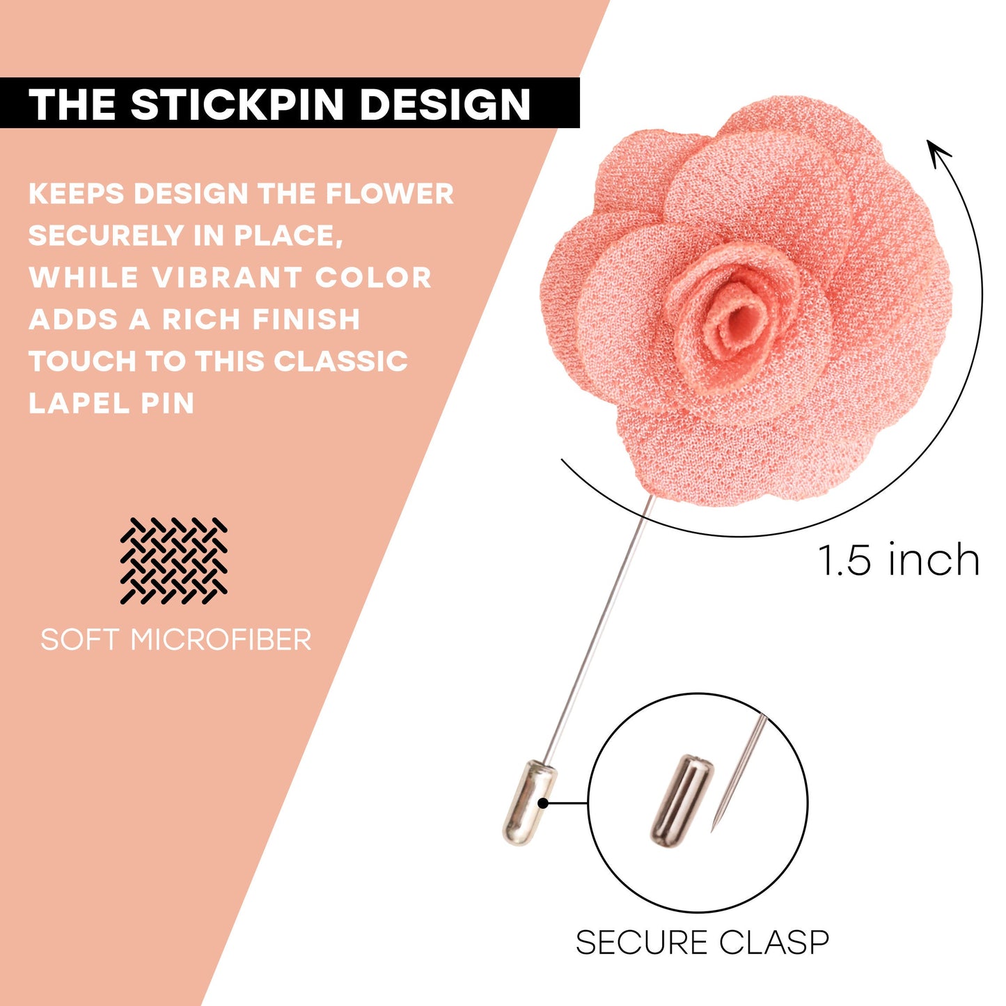 Wedding Boutonniere, Peach Flower Lapel Pin, Lapel Pin, Lapel Pin, Wedding Lapel Pin, Men Lapel Pin, Lapel Flower, Gift, Men's Lapel