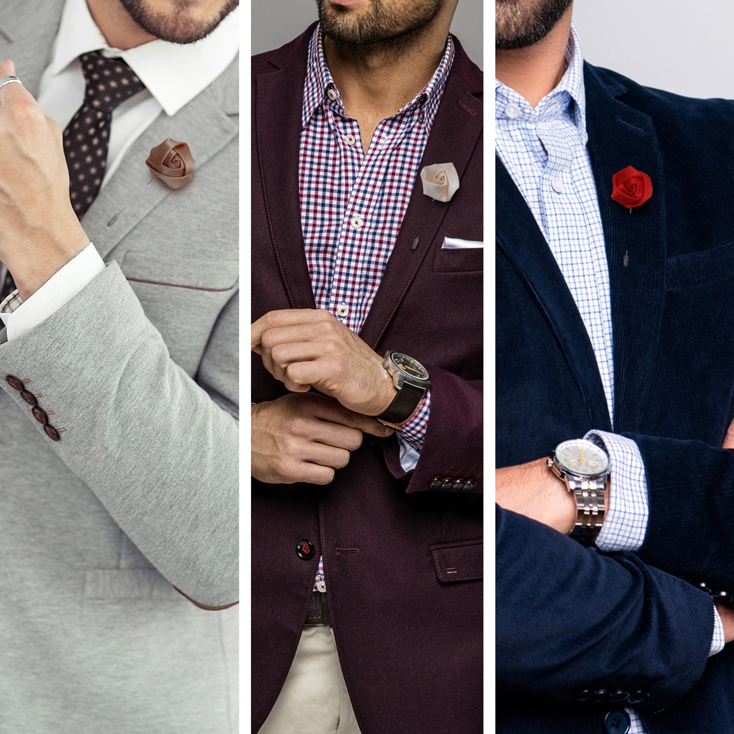 Flower Lapel Pin, Navy Lapel Pin, Lapel Pin, Wedding Lapel Pin, Men Lapel Pin, Lapel Flower, Wedding Boutonniere, Gift, Men's Lapel