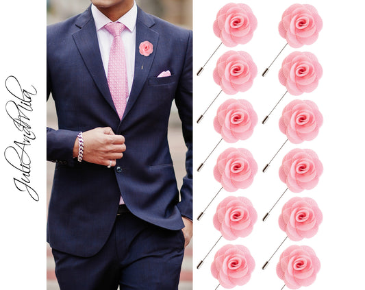 Lapel Pin, Light Pink Lapel Pin, Flower Lapel Pin, Wedding Lapel Pin, Men Lapel Pin, Lapel Flower, Wedding Boutonniere, Gift, Men's Lapel