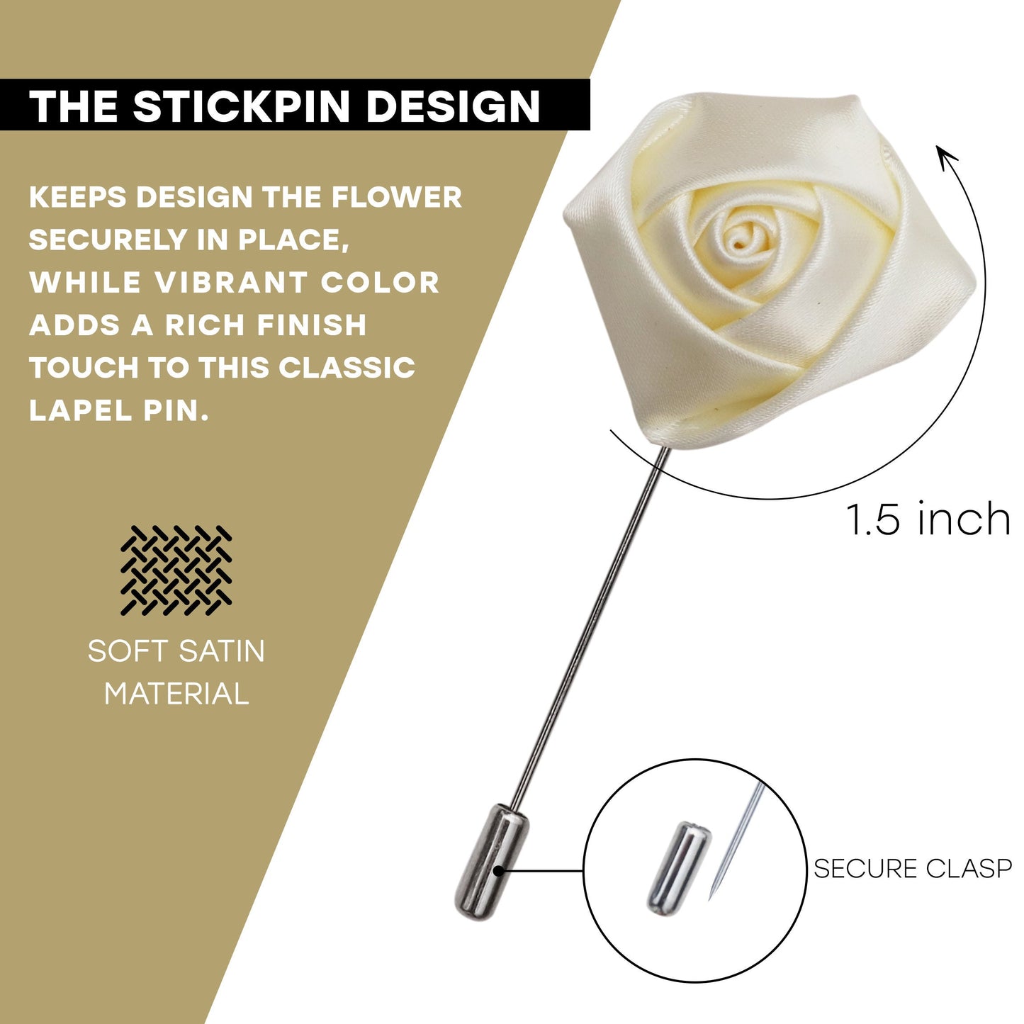 Flower Lapel Pin, Ivory Lapel Pin, Lapel Pin, Wedding Lapel Pin, Men Lapel Pin, Lapel Flower, Wedding Boutonniere, Gift, Men's Lapel