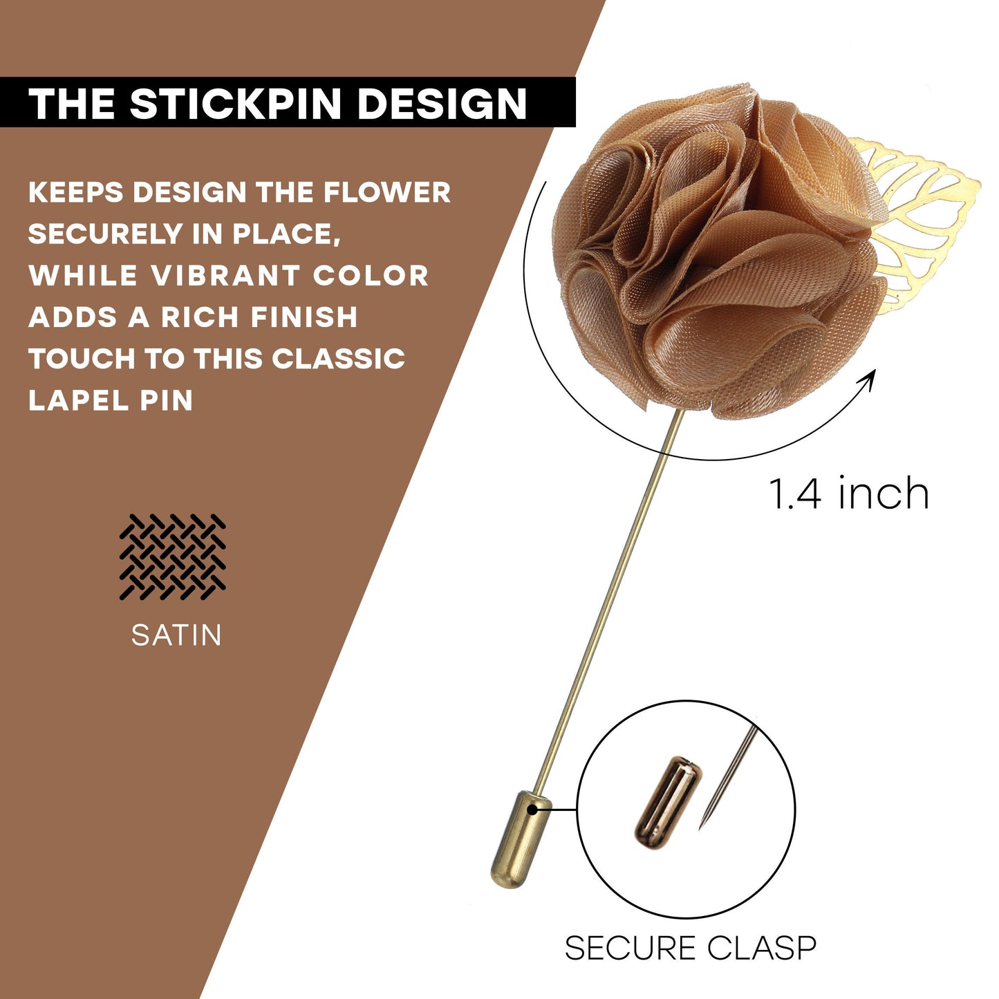 Flower Lapel Pin, Bronze Lapel Pin, Lapel Pin, Wedding Lapel Pin, Men Lapel Pin, Lapel Flower, Wedding Boutonniere, Gift, Men's Lapel