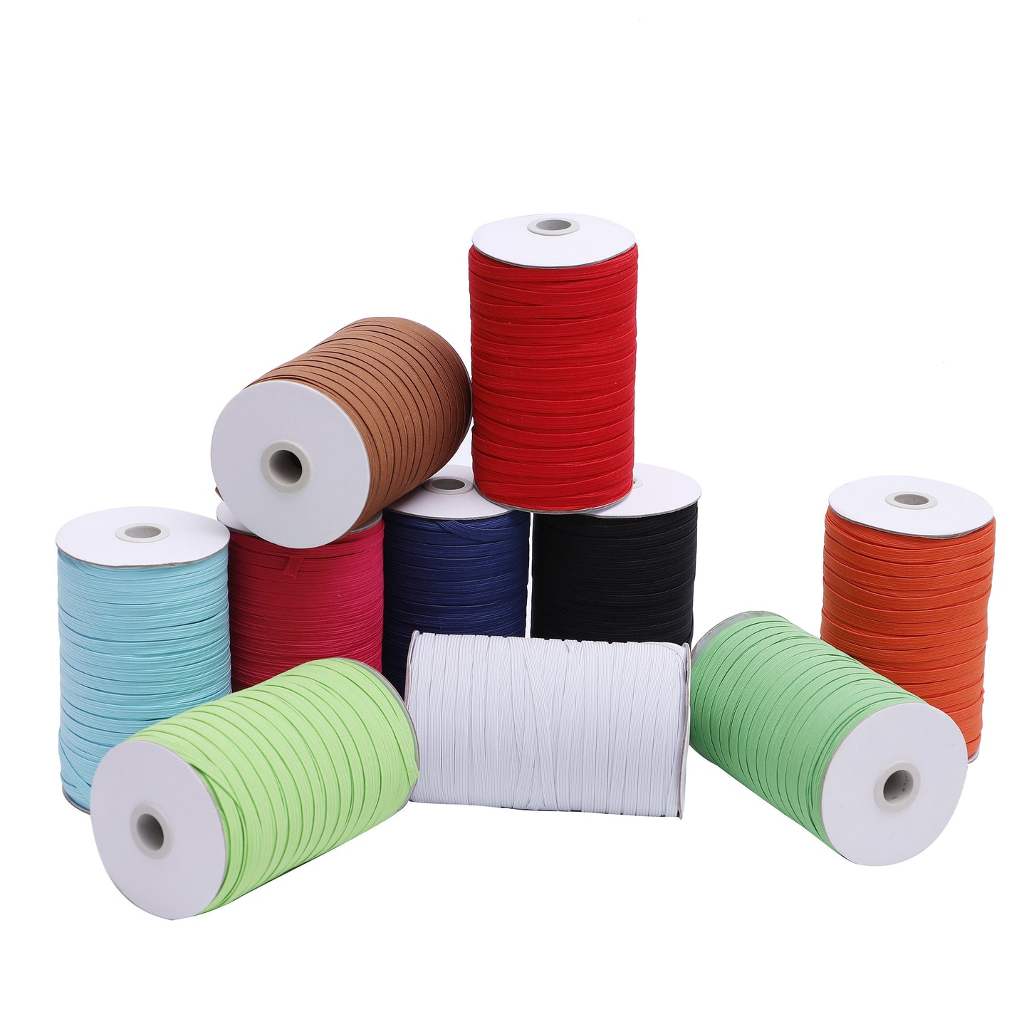 White 1/4 inch Elastic for Sewing Face Mask Skinny Elastic by the yard Thin Braided Elastic 6mm Elastic Band Rope Cord Flat Flat Strap