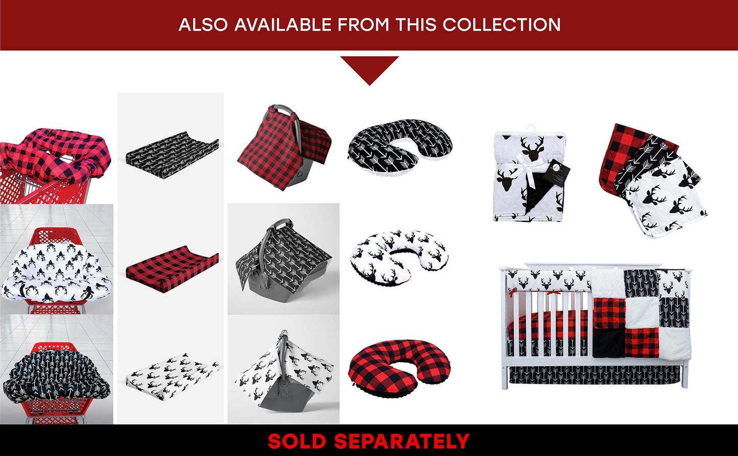 Shopping cart Covers for Baby, High Chair and Grocery Cover for Babies, Infants, Toddlers Trolley Seat for Boys and Girls Black White Arrows