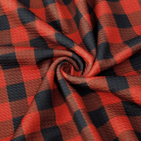 Bullet Textured Fabric Bows Red Plaid