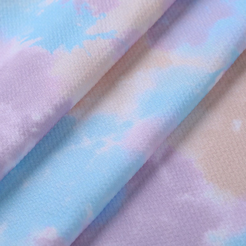 Tie Dye Bullet Textured Fabric Bow