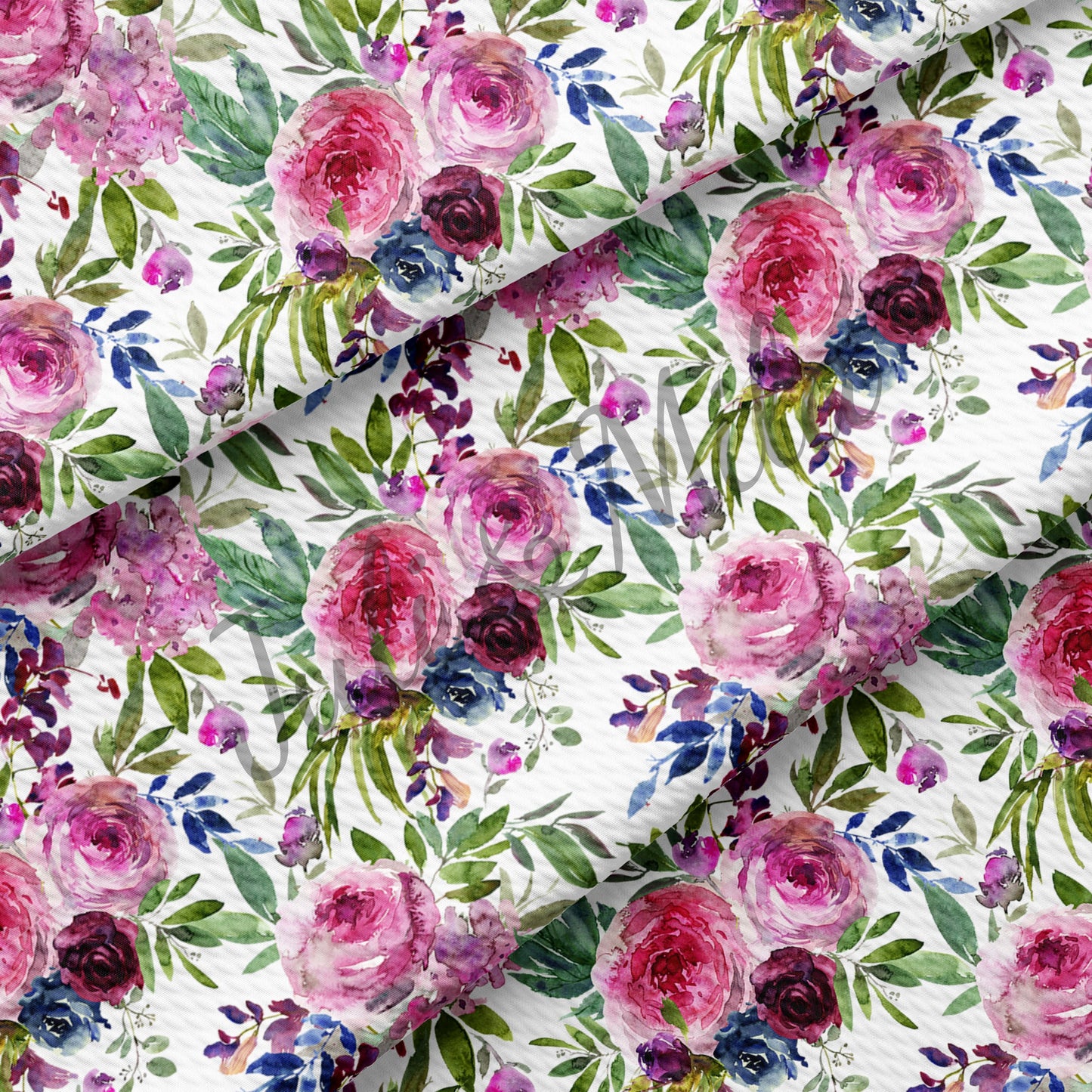 Floral Bullet Textured Fabric (F22)