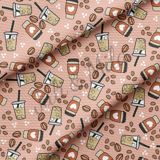 Printed Liverpool Bullet Textured Fabric drink