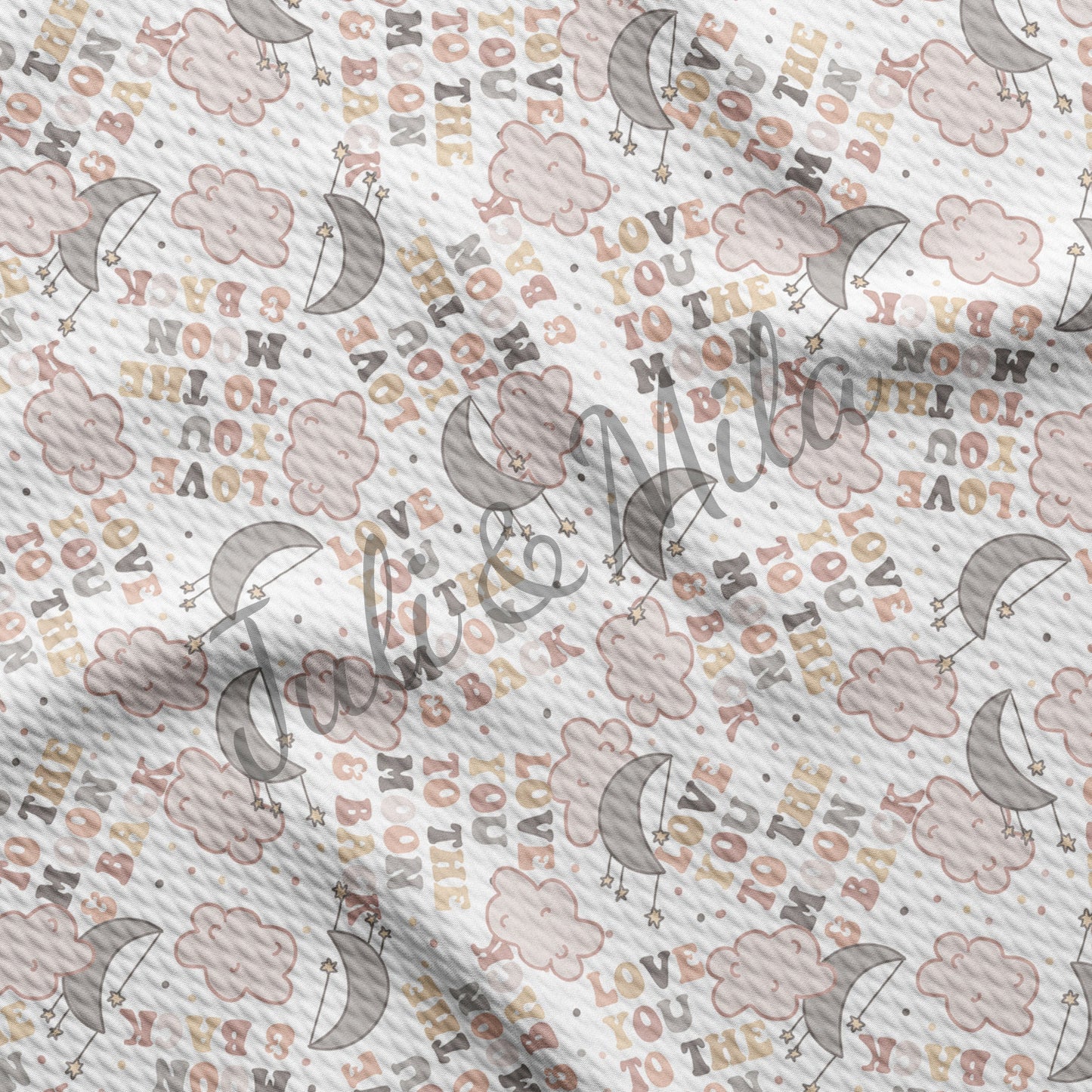 Bullet Textured Fabric Moon