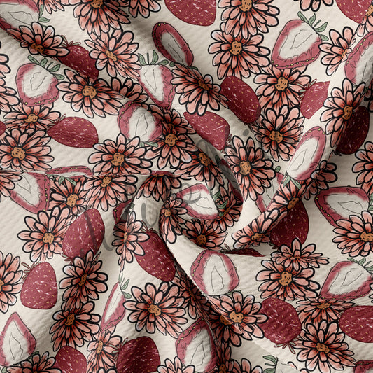 Bullet Textured Fabric Strawberry3