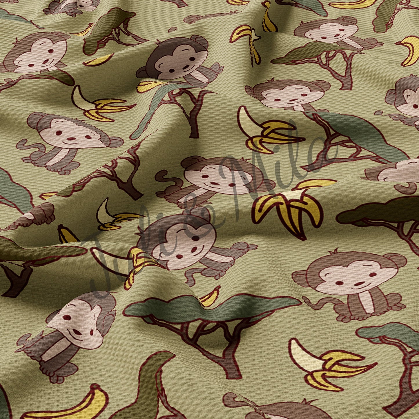 Monkeys Bullet Textured Fabric monkeys