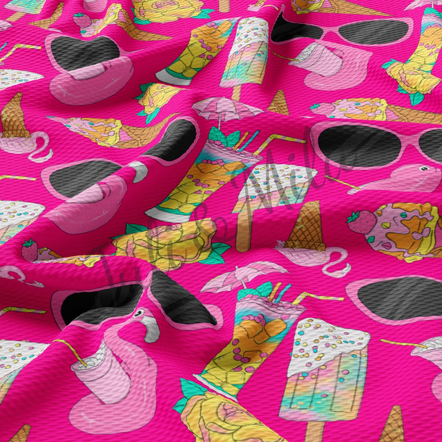 Printed Liverpool Bullet Textured Fabric sweets4