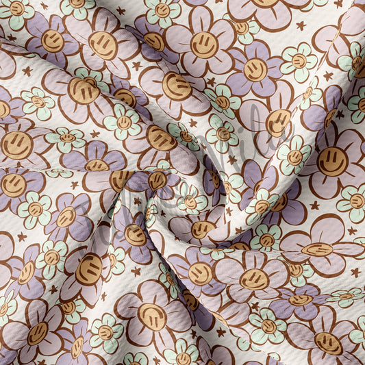 Floral Bullet Textured Fabric Floral96