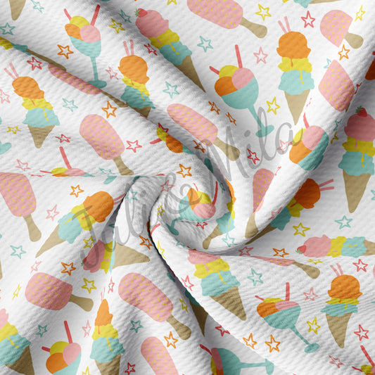 Ice cream Bullet Textured Fabric icecream3