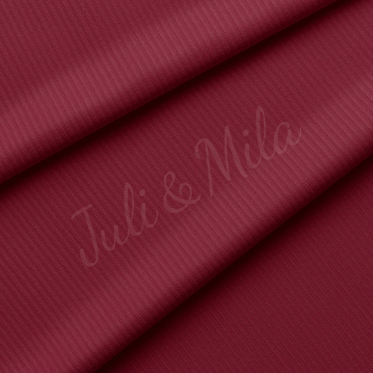 Burgundy Rib Knit Fabric by the Yard