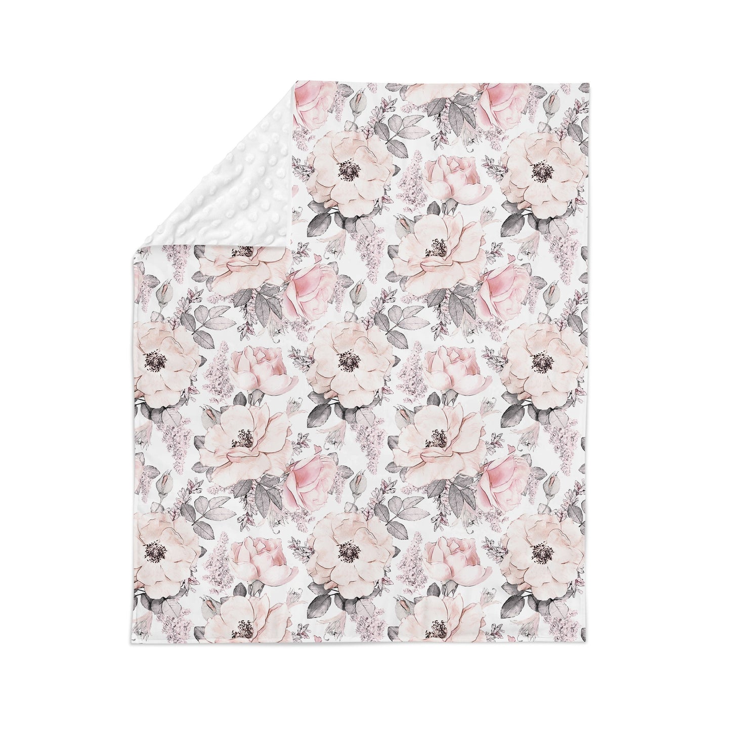 Peonies Baby Blankets for childrens - Swaddle Newborn Receiving Minky Blanket Boy, Blankets for girls