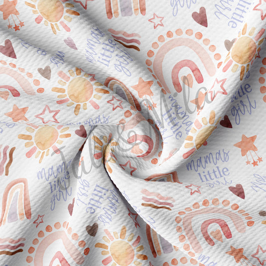 Printed Bullet Textured Fabric Rainbow36