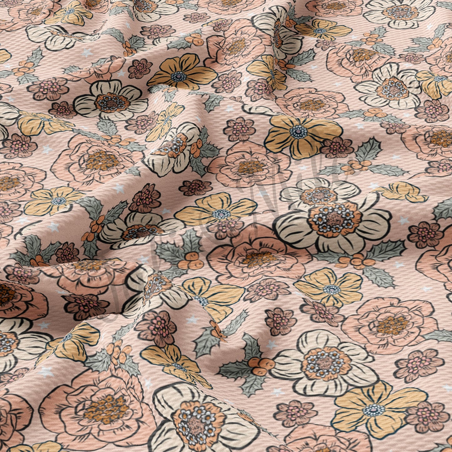 Bullet Textured Fabric Floral102