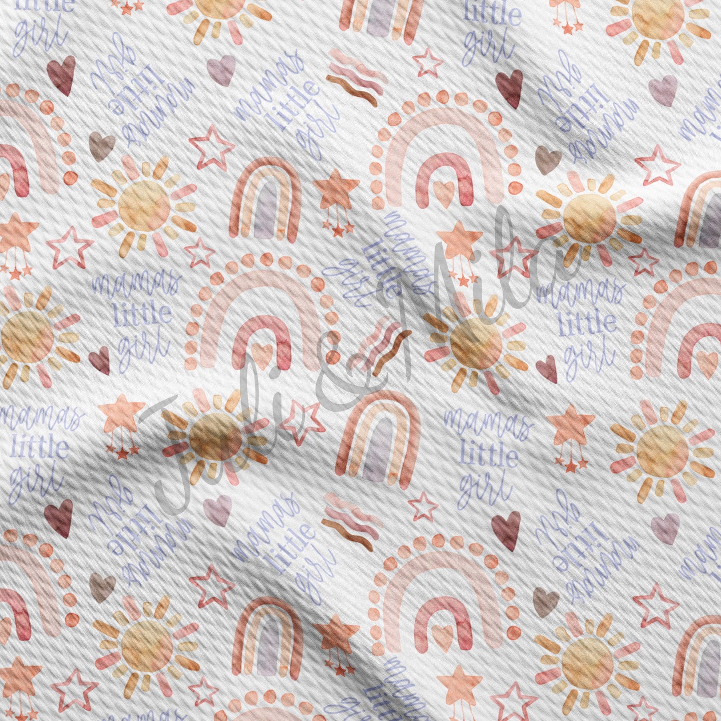 Printed Bullet Textured Fabric Rainbow36