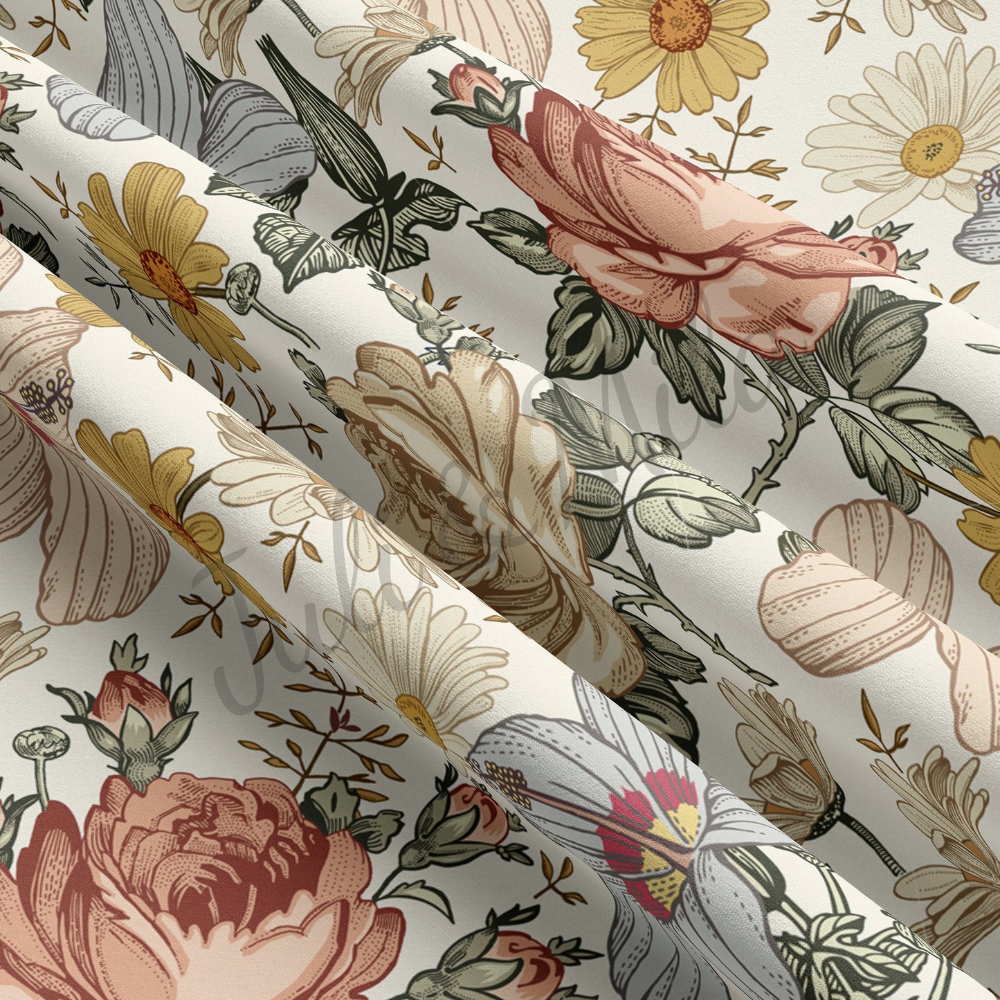 DBP Fabric Double Brushed Polyester Fabric Floral12