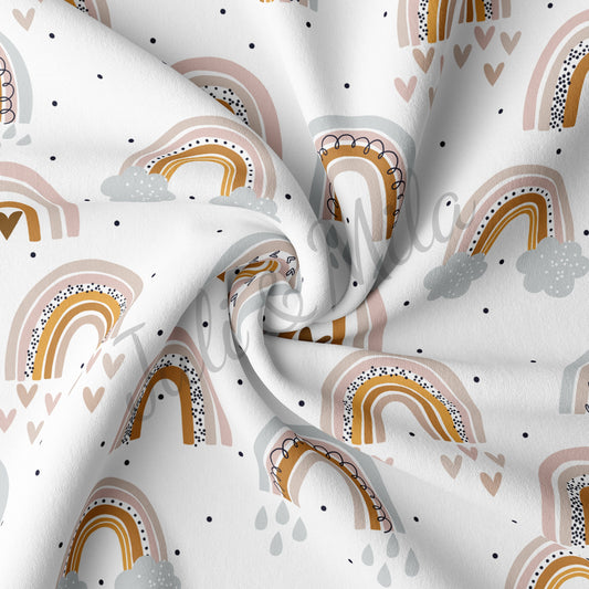 DBP Fabric Double Brushed Polyester Fabric Rainbow (R6)
