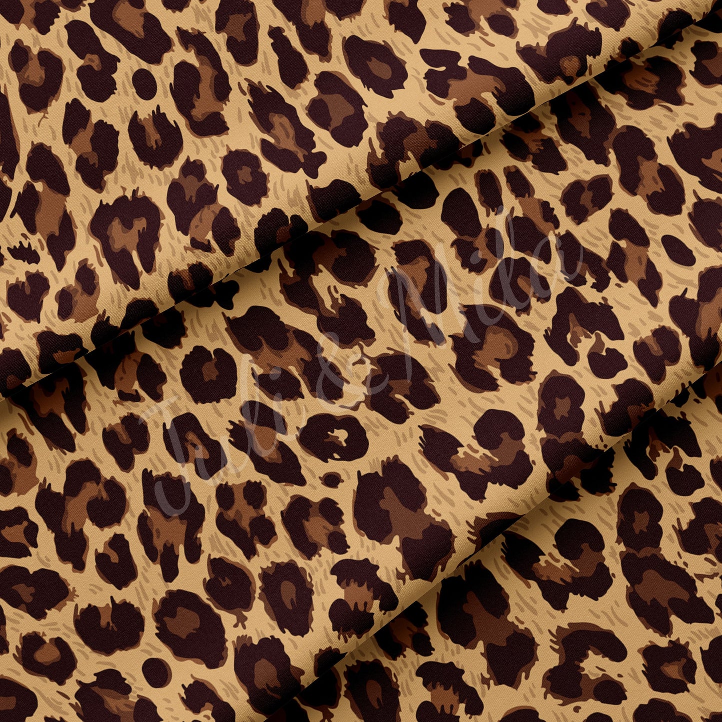 DBP Fabric Double Brushed Polyester Fabric Leopard