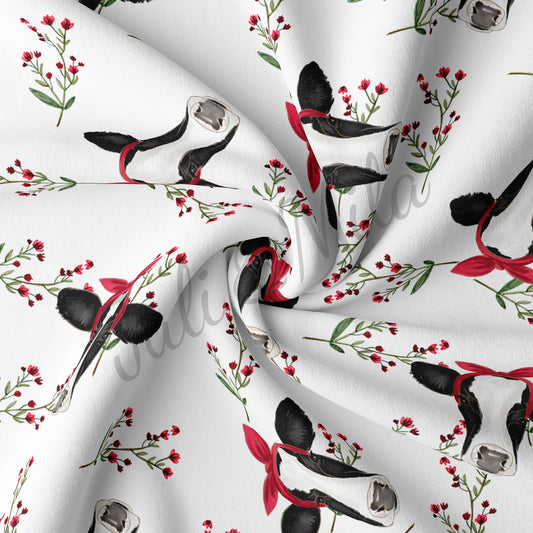 DBP Fabric Double Brushed Polyester Cow DBP25