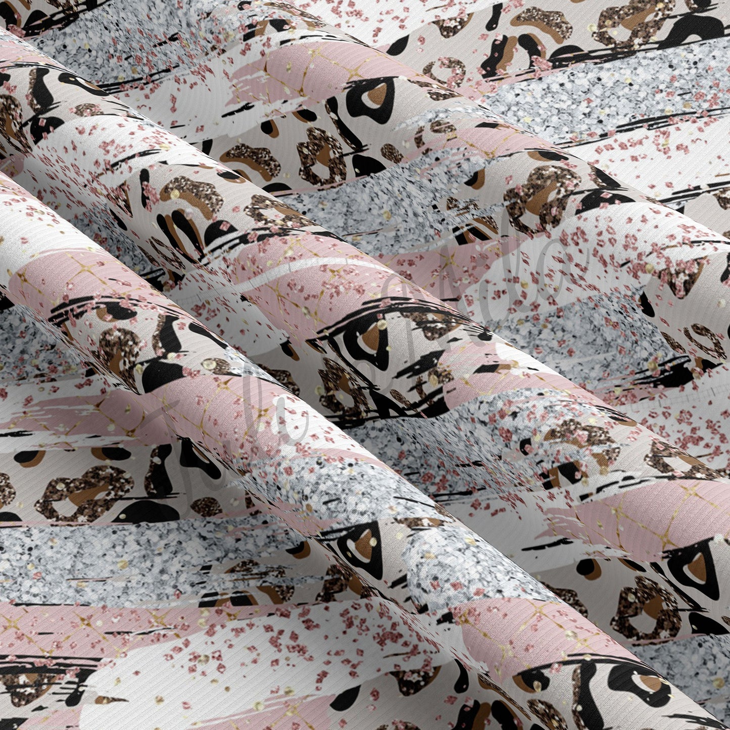 Rib Knit Fabric Paintsmear5