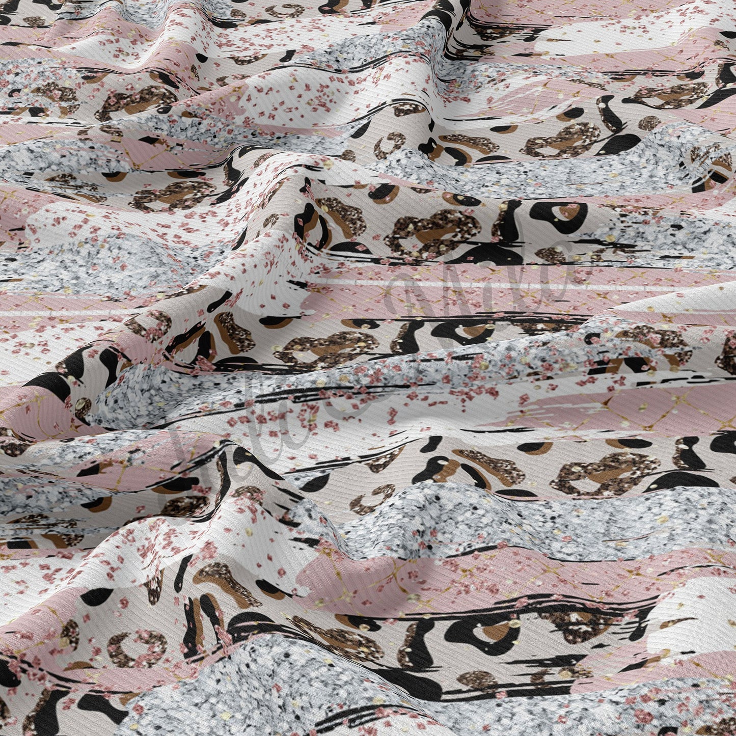 Rib Knit Fabric Paintsmear5